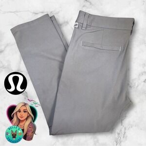 Lululemon ABC Pants Mens Gray Slim Fit Stretch Tech Performance Trousers 34x29